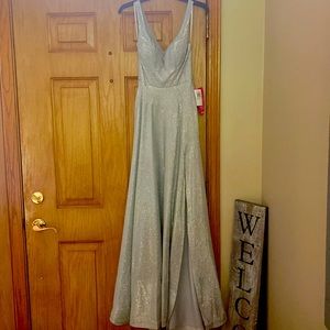 Silver formal dress